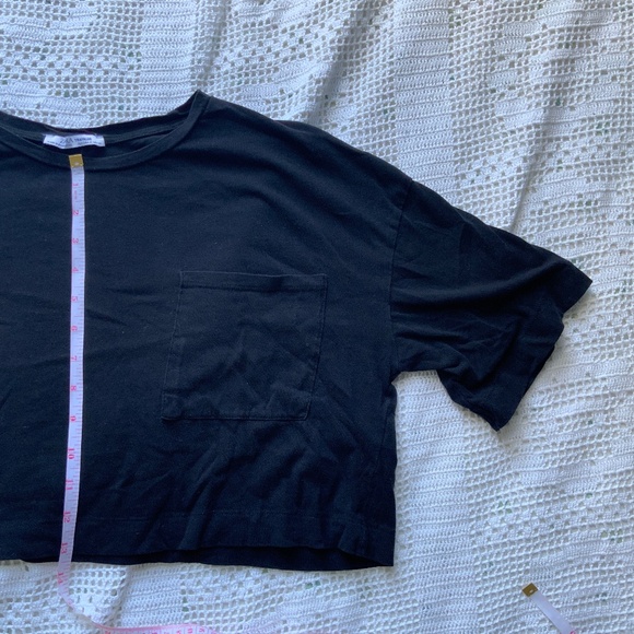 Zara Cropped T-shirt Size M - Picture 2 of 4